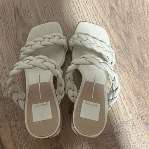 Cream braided heel!
